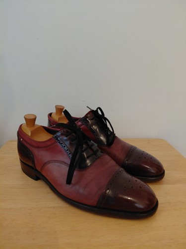 Loake burgundy shoes - loake, brogues