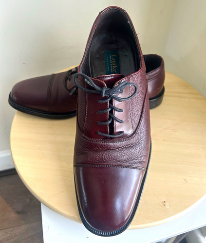Loake men burgundy leather - burgundy,