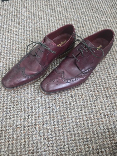 Loake kruger burgundy leather - loake,