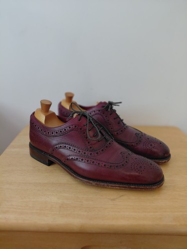Loake burgundy shoes brogues - loake,