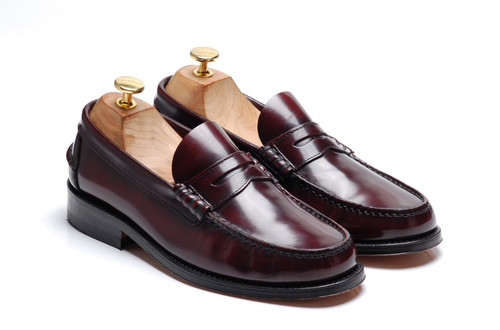 Loake burgundy loafers - burgundy,
